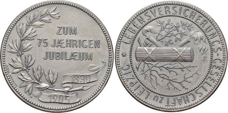 Ar-medaille 1905 Sachsen-leipzig, Stadt, Postzegels en Munten, Penningen en Medailles, Verzenden