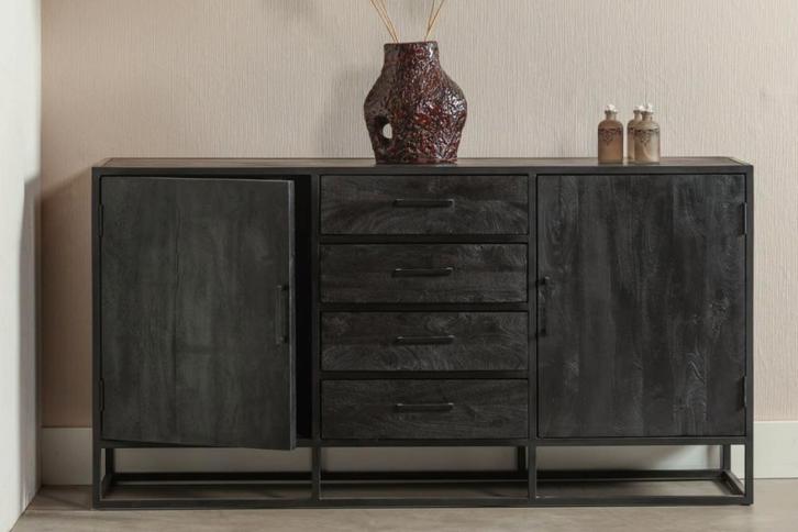 Dressoir Mangohout Brendon 165 cm, Maison & Meubles, Armoires | Dressoirs, Envoi