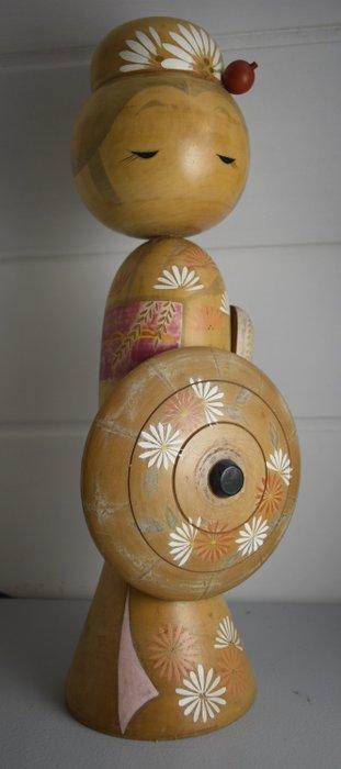 Grande Kokeshi vintage de Kishi Sadao (1,5 kg / 42 cm) -