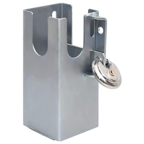 vidaXL Trekhaakslot 11x11x23,5 cm staal zilverkleurig, Doe-het-zelf en Bouw, Hang- en Sluitwerk, Nieuw, Verzenden