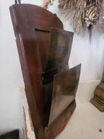 Tijdschriftenhouder - Hout, Koper - Krantenhouder, Antiek en Kunst