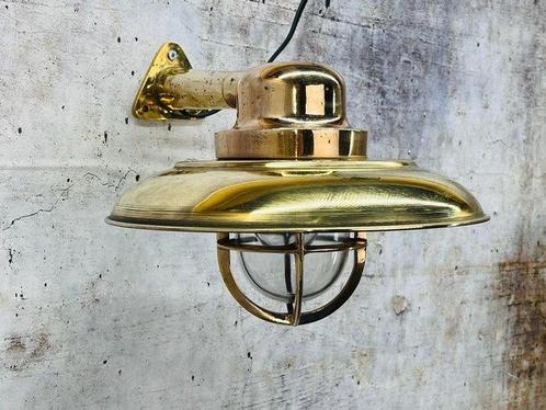 Deck light - Laiton, Verre, Antiek en Kunst, Antiek | Wandborden en Tegels