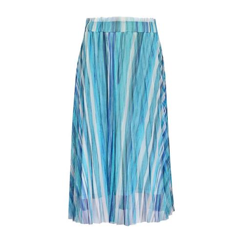 Frogbox • gestreepte midi rok blauw • 36, Kleding | Dames, Truien en Vesten, Verzenden