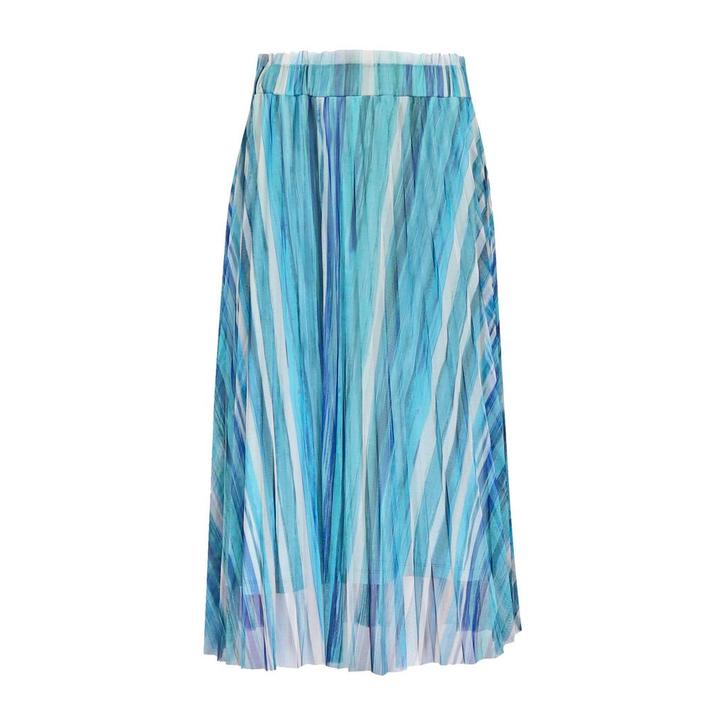 Frogbox • gestreepte midi rok blauw • 36, Kleding | Dames, Truien en Vesten, Verzenden