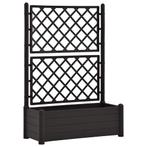 Antraciet Plantenbak met Klimrek 100x43cm - Retour Deal -..., Tuin en Terras, Kunststof, Verzenden, Nieuw, 60 tot 100 cm