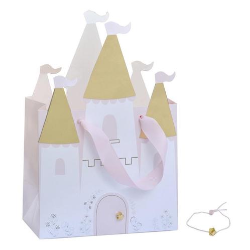 Uitdeeltasje Prinsessen Kasteel 16,5cm 5st, Hobby en Vrije tijd, Feestartikelen, Nieuw, Verzenden