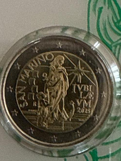 San Marino. 2 Euro 2025 Giubileo” (2 stuks) (Zonder, Postzegels en Munten, Munten | Europa | Euromunten