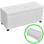 Hocker / Voetenbank Wit | OP = OP | Salon & Slaapkamer, Minder dan 50 cm, Verzenden, Nieuw, 75 tot 100 cm
