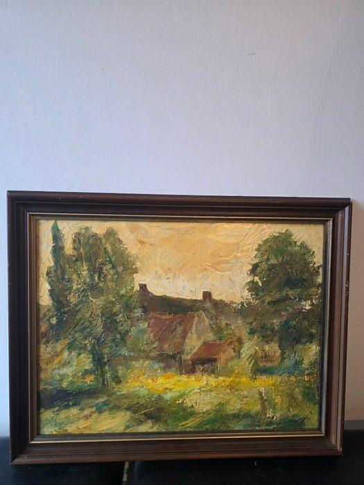 E.H. Van Dulmen Krumpelman (1925-2000} - Boerderij in Rolde, Antiek en Kunst, Kunst | Schilderijen | Klassiek