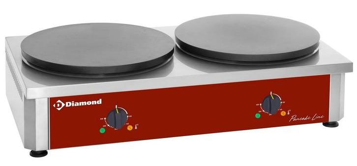 Pannenkoekenplaat | Elektrisch | 2 Platen | Hoog Rendement, Zakelijke goederen, Horeca | Keukenapparatuur, Nieuw in verpakking