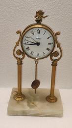 Tafelklok, Wekker - Ritz -   Albast, Glas, Messing -, Antiquités & Art, Antiquités | Horloges
