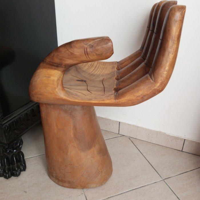 Fauteuil - Aangepaste handstoel - Hout - Handstoel - In de, Antiek en Kunst, Kunst | Designobjecten