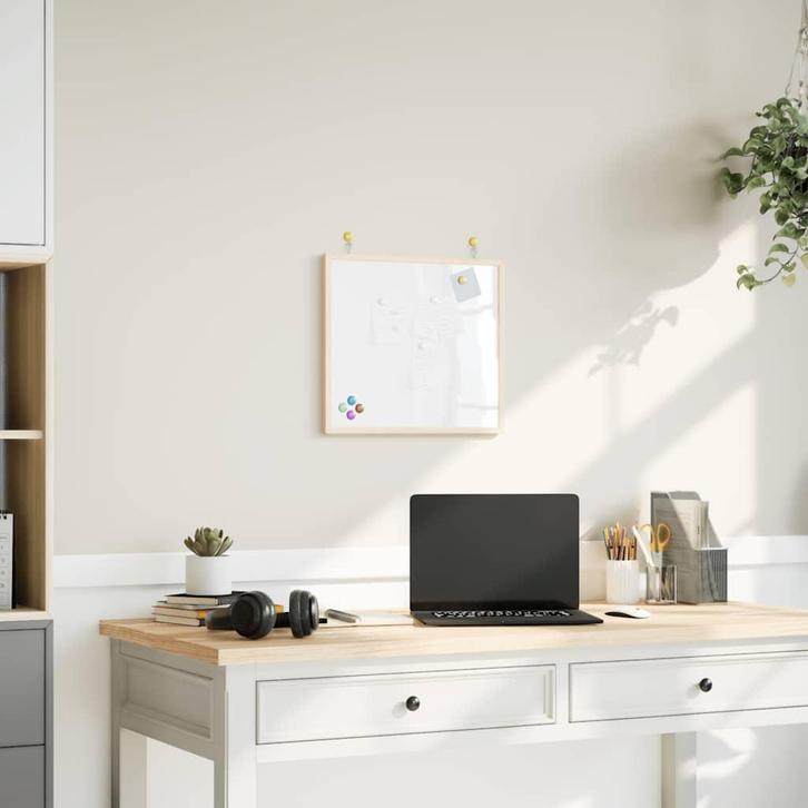 vidaXL Magnetisch whiteboard met massief grenenhouten frame, Zakelijke goederen, Overige Zakelijke goederen, Verzenden