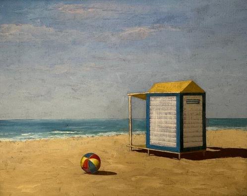 Walter Lazzaro (1914–1989), Manner of - A solitary beach hut, Antiek en Kunst, Kunst | Schilderijen | Klassiek