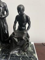 Beeld, Ingenieur kunst - 33 cm - Brons, Marmer - 1920