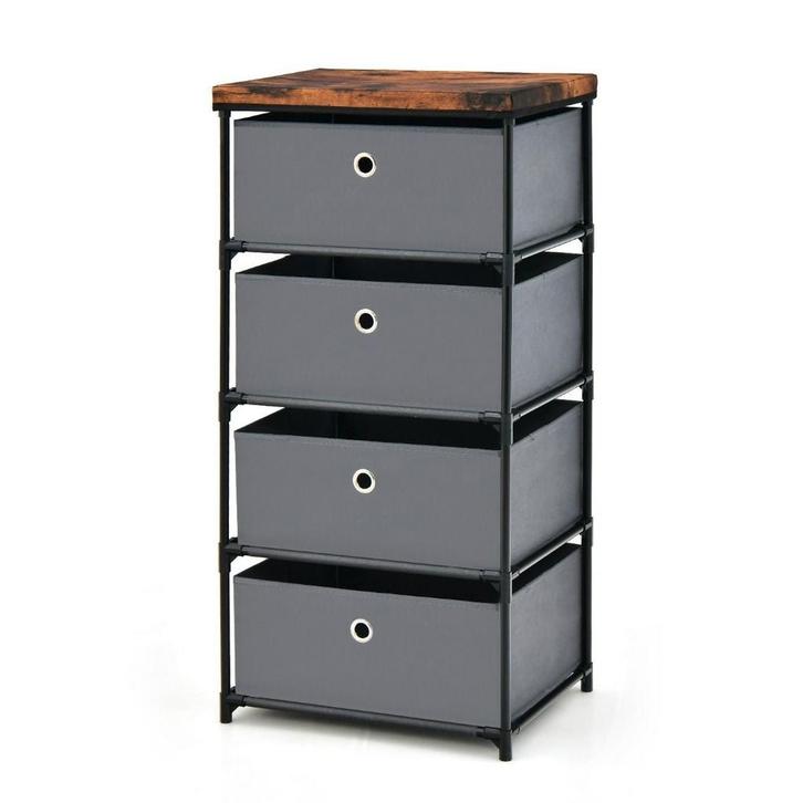 2dekans | Coast Nachtkastje - Modern - Met stoffen lades -, Huis en Inrichting, Slaapkamer | Nachtkastjes, Ophalen of Verzenden