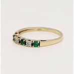 Zonder Minimumprijs - Ring - 14 karaat Geel goud Smaragd -, Handtassen en Accessoires, Ringen, Nieuw