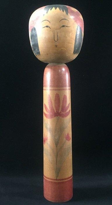 Signed Inage Yutaka / Japanse vintage houten Kokeshi-pop, Antiek en Kunst, Curiosa en Brocante