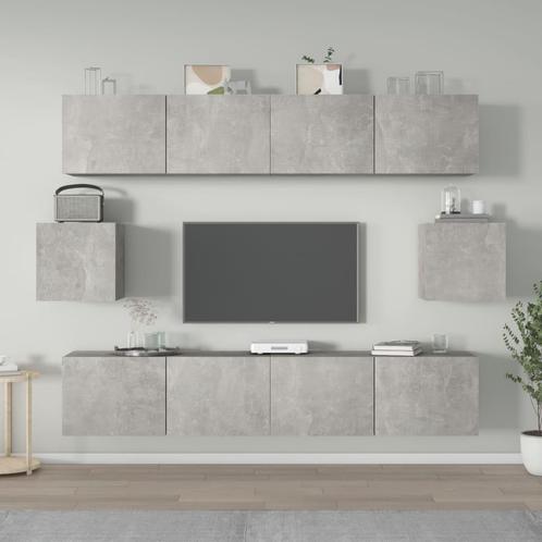 vidaXL Ensemble de meubles TV 6 pcs Gris bÃ©ton Bois, Maison & Meubles, Armoires | Mobilier de télévision, Neuf, Envoi