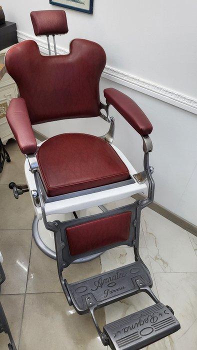 Fauteuil (2) - Staal, Leder - Barbiersstoelen, Antiek en Kunst, Antiek | Wandborden en Tegels