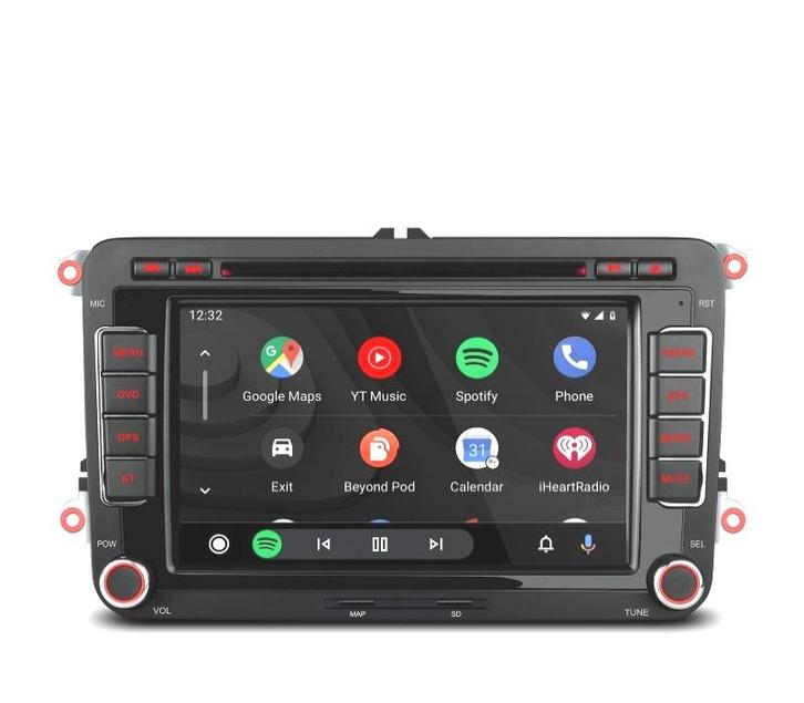 Autoradio Gps Android 13 Volkswagen Vw Pour Seat Skoda Toura, Auto diversen, Autonavigatie, Verzenden