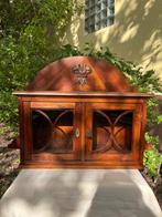 Kast - Glas, Hout - Massiefhouten wandkast –