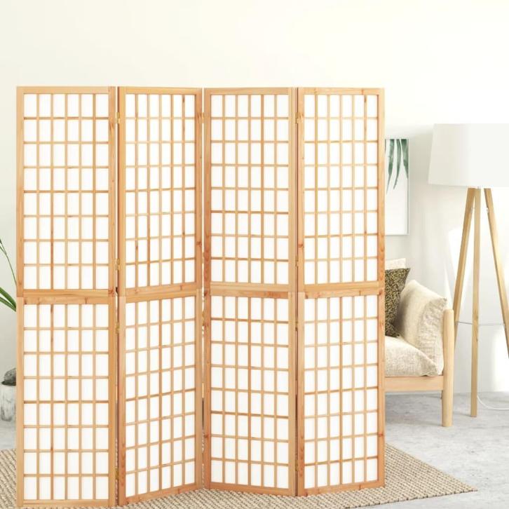 vidaXL Kamerscherm inklapbaar 4 panelen Japanse stijl, Huis en Inrichting, Woonaccessoires | Overige, Nieuw, Verzenden