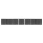 vidaXL Schuttingpanelenset 1218x186 cm HKC zwart, Tuin en Terras, Nieuw, Verzenden