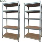 2dekans | BRASQ Stellingkast - Set van 2 - Metalen Opbergrek, Huis en Inrichting, Ophalen of Verzenden, Nieuw