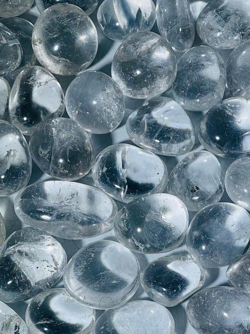 ***GEEN VEILINGRESERVE*** Heldere kwarts tumble stenen – 1, Verzamelen, Mineralen en Fossielen