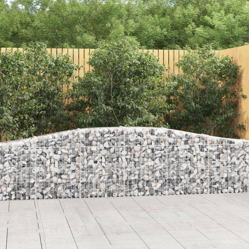 vidaXL Panier de gabions arquÃ© 400x30x60/80 cm Fer, Tuin en Terras, Bloempotten, Verzenden