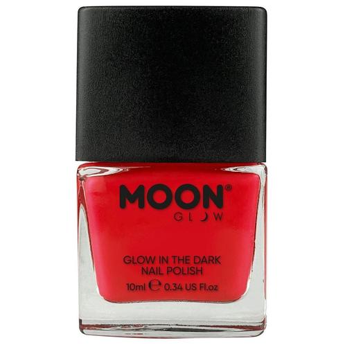 Moon Glow Glow in the Dark Nail Polish Red 14ml, Hobby en Vrije tijd, Feestartikelen, Nieuw, Verzenden