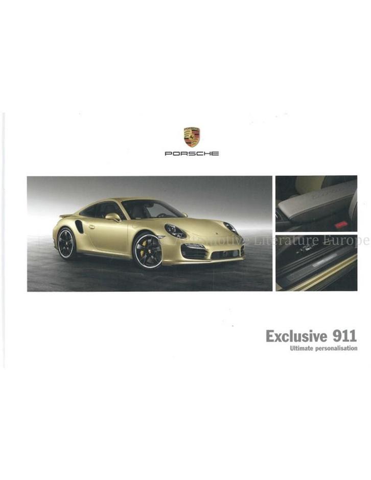 2014 PORSCHE 911 EXCLUSIVE HARDCOVER BROCHURE ENGELS, Livres, Autos | Brochures & Magazines