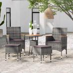 vidaXL 5-delige Loungeset poly rattan grijs, Tuin en Terras, Tuinsets en Loungesets, Verzenden, Nieuw, Loungeset