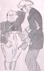 Spotprent over Macdonald en Mussolini (lijst optie, Lithos), Verzenden