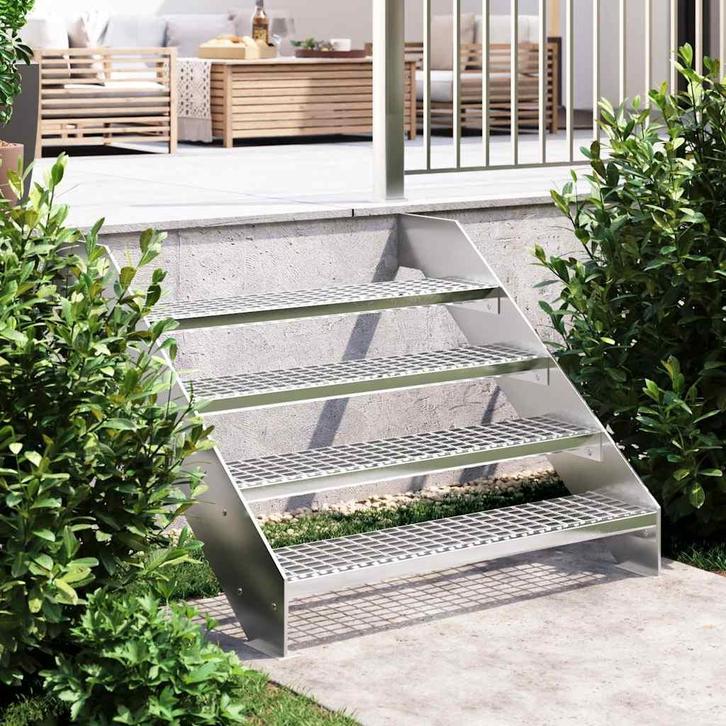 vidaXL Traptrede rooster 100x24x7 cm gegalvaniseerd staal, Doe-het-zelf en Bouw, Ladders en Trappen, Nieuw, Verzenden