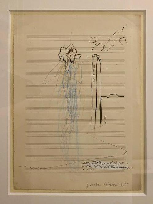 Giosetta Fioroni (1932) - Un sonno senza sogni - copertina, Antiek en Kunst, Kunst | Schilderijen | Modern