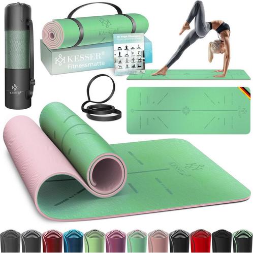 KESSER® Yoga Mat Extra Dik - 183x61cm - Antislip - Groen, Huis en Inrichting, Woonaccessoires | Overige, Verzenden