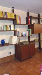 Bibliothèque - Bois, Teck - sixties ciel/terre