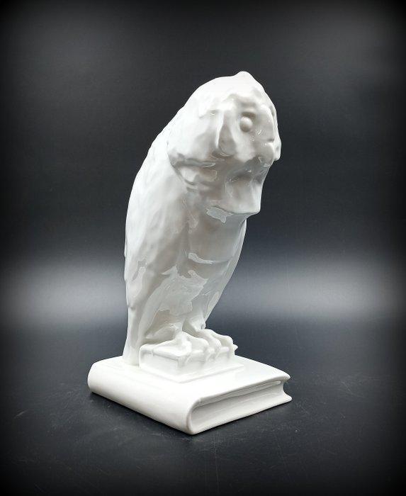 Herend - Beeldje, Art Deco owl bookend - 30 cm - Porselein, Antiek en Kunst, Antiek | Glaswerk en Kristal