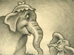 Joan Vizcarra - Dumbo and Mrs. Jumbo - Pencil Art - Original