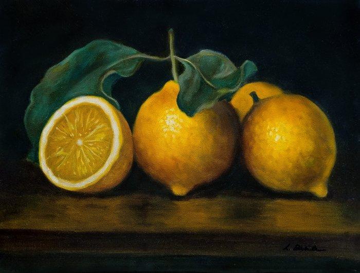 Luigi Basile (XX-XXI) - Limoni, Antiek en Kunst, Kunst | Schilderijen | Klassiek