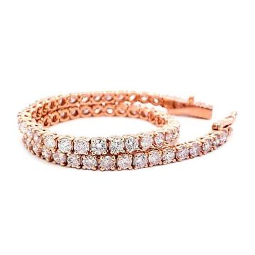 Armband - 14 karaat Roségoud - 4.65ct. tw. Roze Diamant beschikbaar voor biedingen