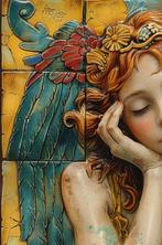 CAMILART.ES_(2002) - SQUARED ANDALUSIAN TILE THINKING ANGEL