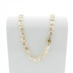 Parel collier met gouden slot | 42 cm (vintage, sierslot), Handtassen en Accessoires, Kettingen, Gebruikt, Overige kleuren, Ophalen of Verzenden
