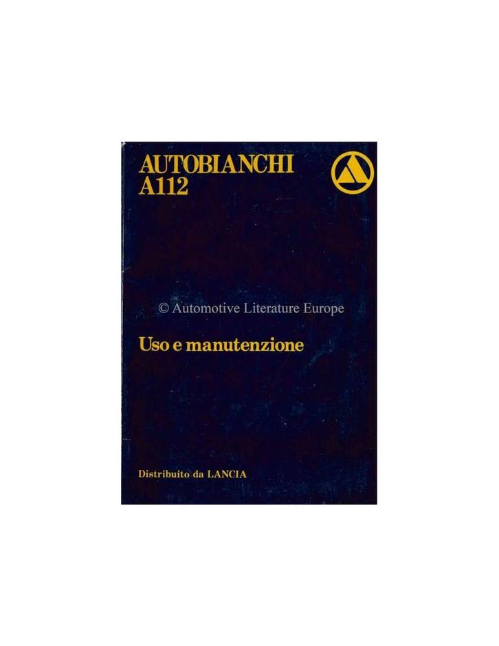 1980 AUTOBIANCHI A112 INSTRUCTIEBOEKJE ITALIAANS, Autos : Divers, Modes d'emploi & Notices d'utilisation