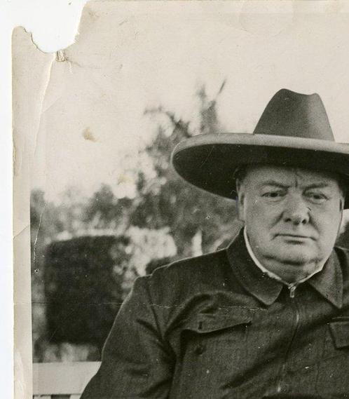 International News Photos - Winston Churchill, Antiek en Kunst, Kunst | Schilderijen | Modern