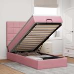 vidaXL Ottoman bed met matrassen 90x200cm fluweel roze, Huis en Inrichting, Slaapkamer | Bedden, Verzenden, Nieuw