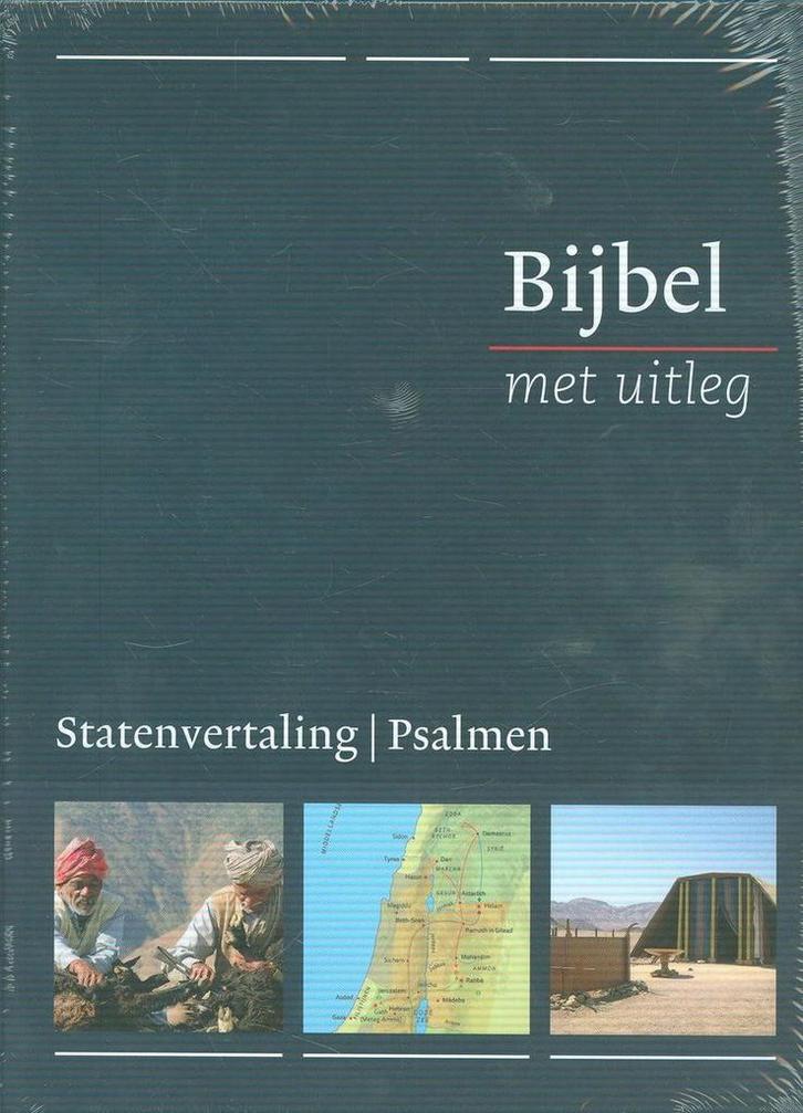BIJBEL MET UITLEG - blauw - hardcover - middel 9789462785854, Boeken, Godsdienst en Theologie, Zo goed als nieuw, Verzenden
