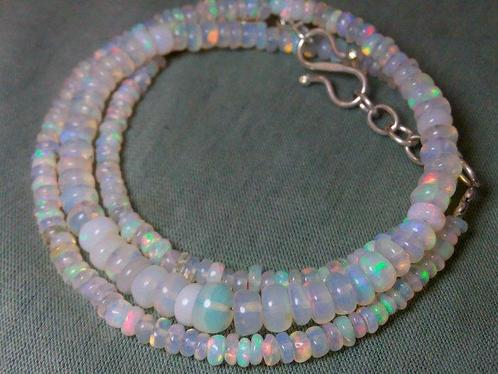 Opale Naturelle - Crochet en argent 925 à 37,7 centimes-, Verzamelen, Mineralen en Fossielen